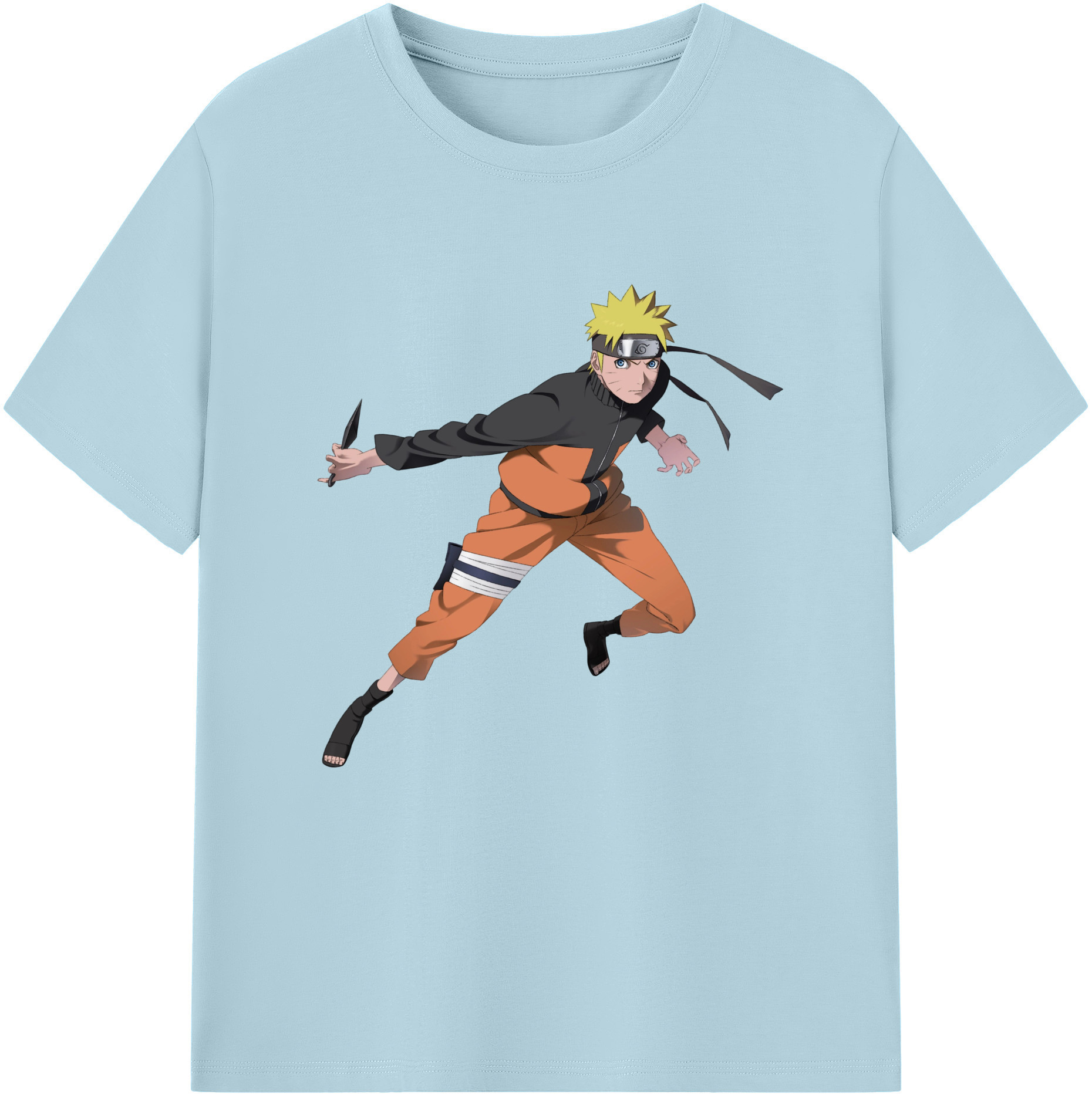 （画像用） NARUTO -ナルト- うずまき ナルト Uzumaki Naruto 綿100％半袖Tシャツ（フロントプリント）